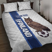 Custom Finland Football Quilt Bed Set Suomi Come On Huuhkajat