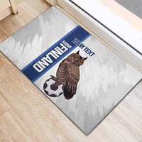 Custom Finland Football Rubber Doormat Suomi Come On Huuhkajat