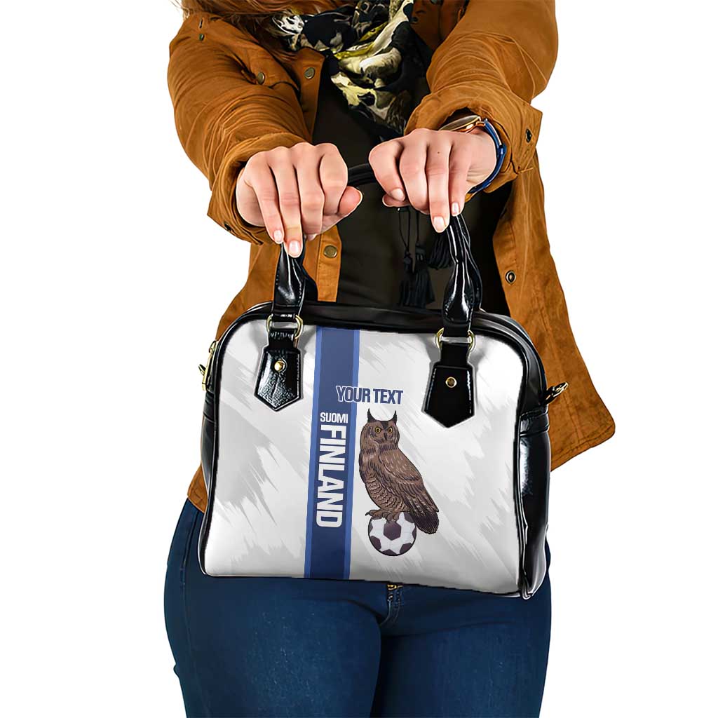 Custom Finland Football Shoulder Handbag Suomi Come On Huuhkajat