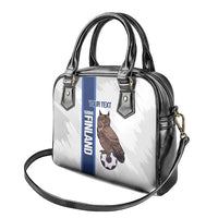 Custom Finland Football Shoulder Handbag Suomi Come On Huuhkajat