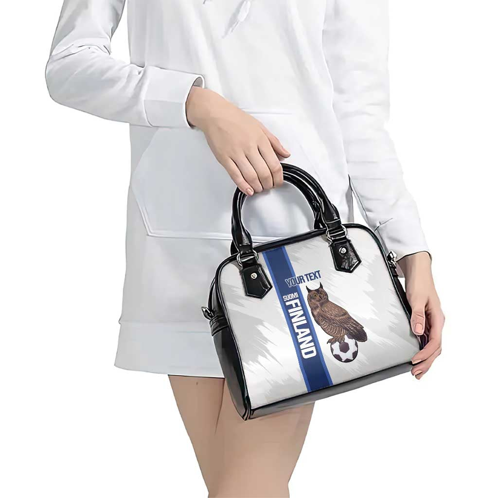 Custom Finland Football Shoulder Handbag Suomi Come On Huuhkajat