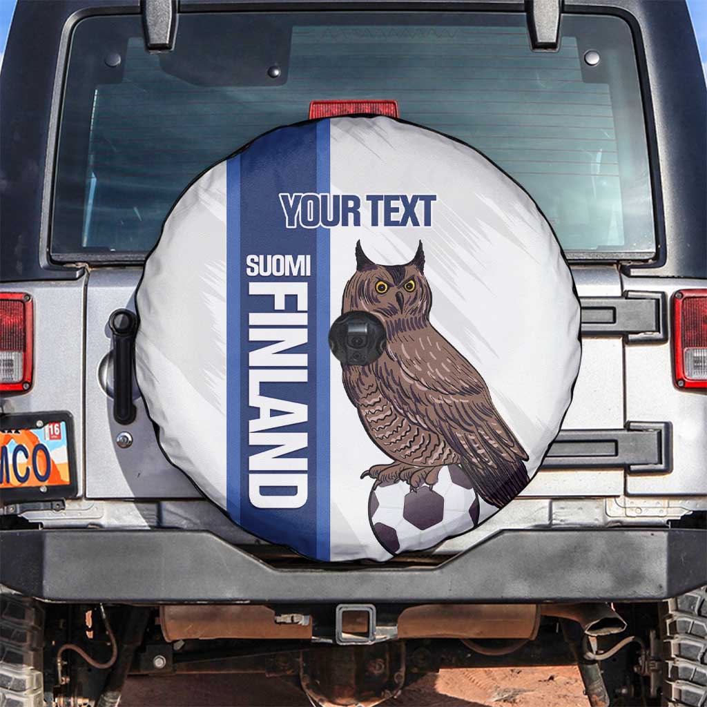 Custom Finland Football Spare Tire Cover Suomi Come On Huuhkajat