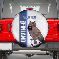 Custom Finland Football Spare Tire Cover Suomi Come On Huuhkajat