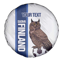 Custom Finland Football Spare Tire Cover Suomi Come On Huuhkajat