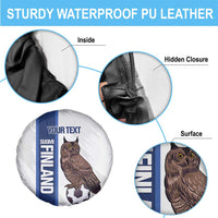 Custom Finland Football Spare Tire Cover Suomi Come On Huuhkajat