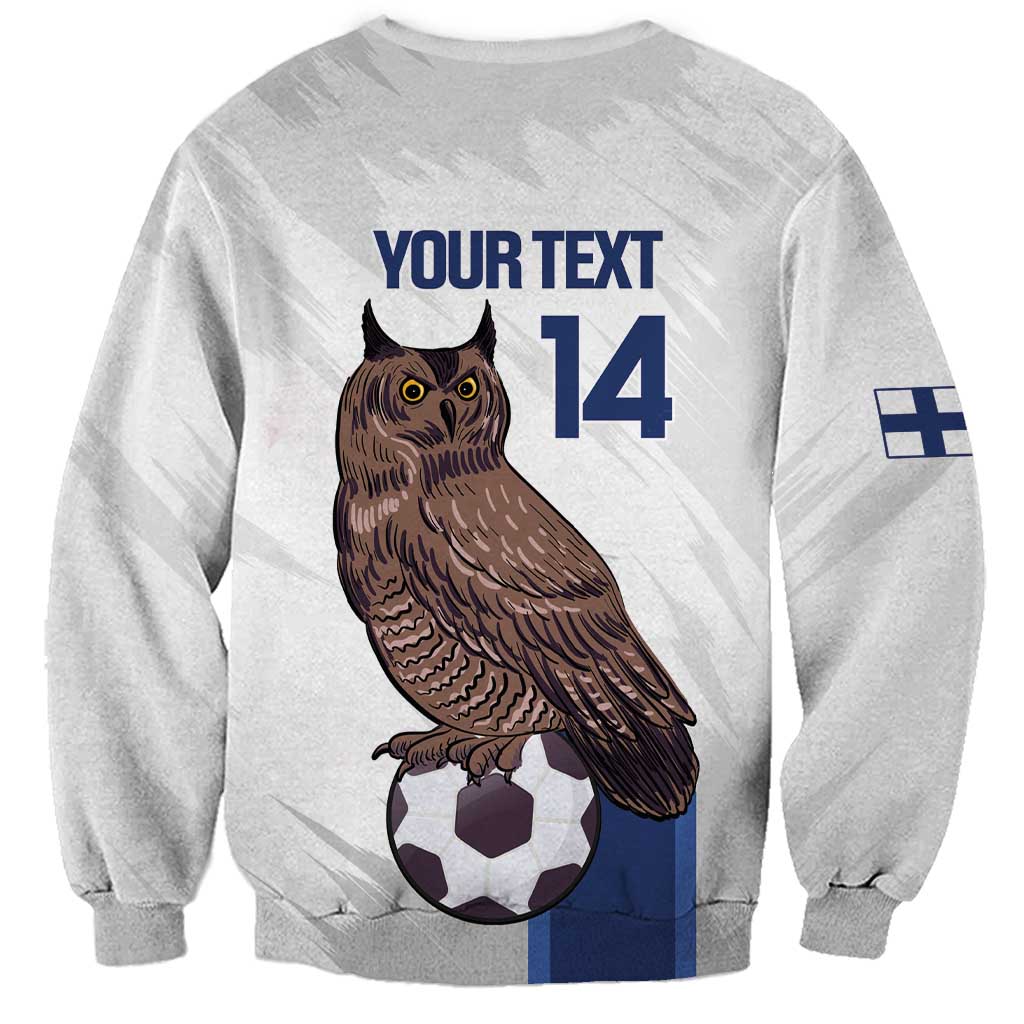 Custom Finland Football Sweatshirt Suomi Come On Huuhkajat