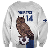 Custom Finland Football Sweatshirt Suomi Come On Huuhkajat