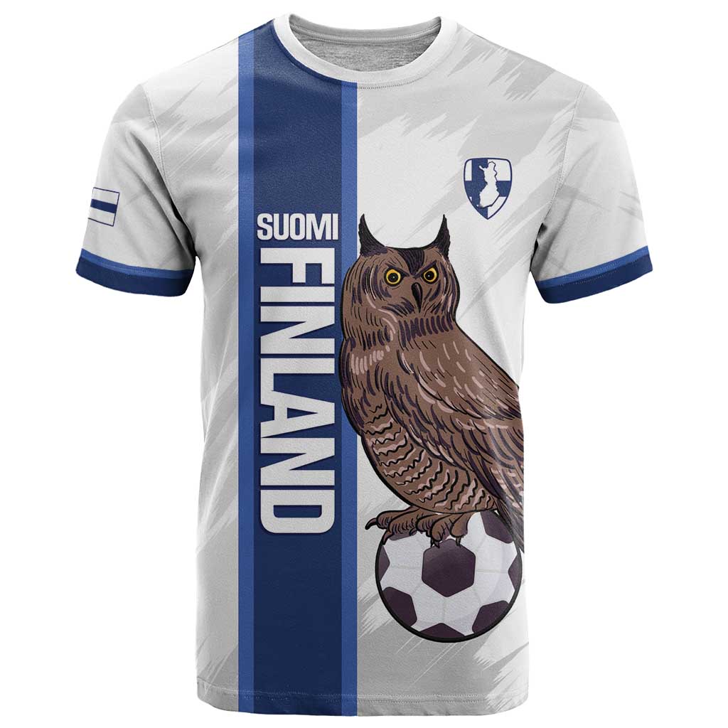 Custom Finland Football T Shirt Suomi Come On Huuhkajat