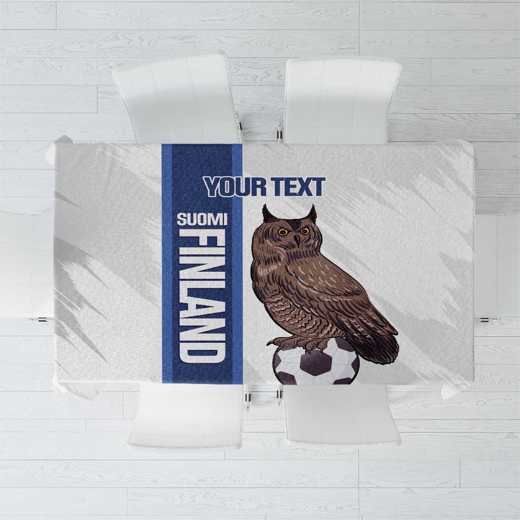 Custom Finland Football Tablecloth Suomi Come On Huuhkajat