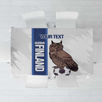 Custom Finland Football Tablecloth Suomi Come On Huuhkajat