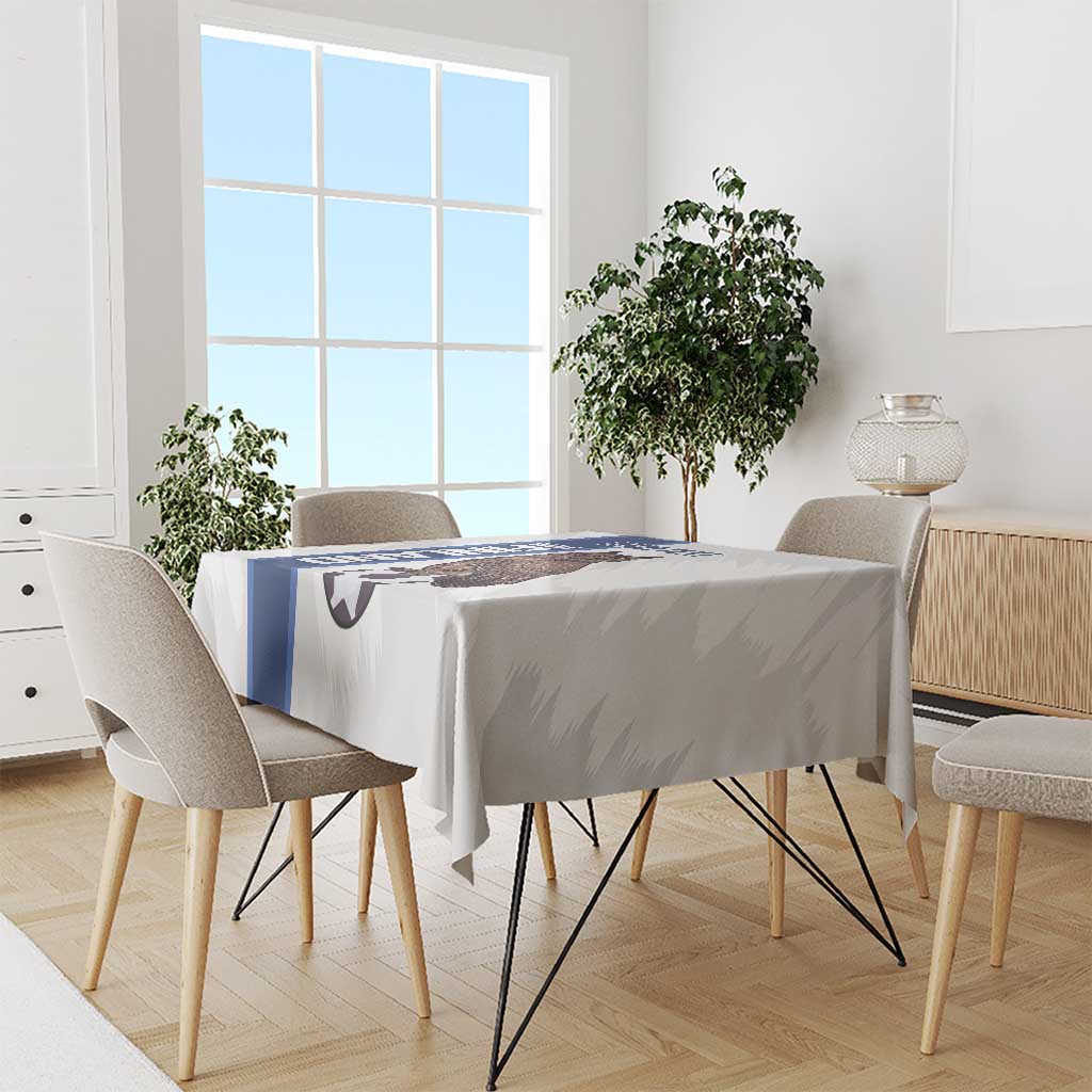 Custom Finland Football Tablecloth Suomi Come On Huuhkajat