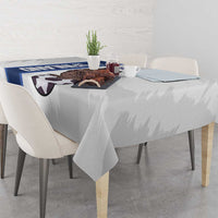 Custom Finland Football Tablecloth Suomi Come On Huuhkajat