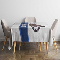 Custom Finland Football Tablecloth Suomi Come On Huuhkajat