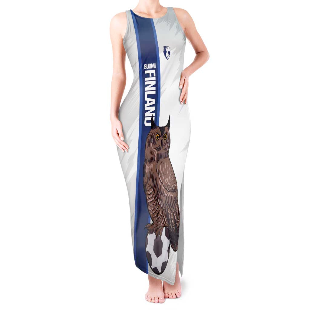 Custom Finland Football Tank Maxi Dress Suomi Come On Huuhkajat