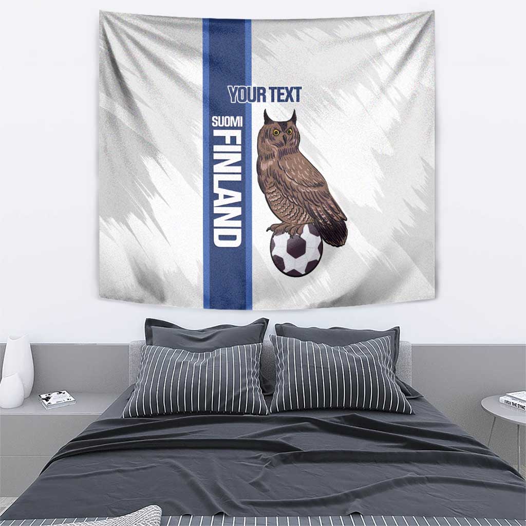 Custom Finland Football Tapestry Suomi Come On Huuhkajat