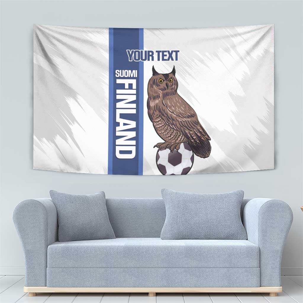 Custom Finland Football Tapestry Suomi Come On Huuhkajat