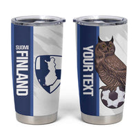 Custom Finland Football Tumbler Cup Suomi Come On Huuhkajat