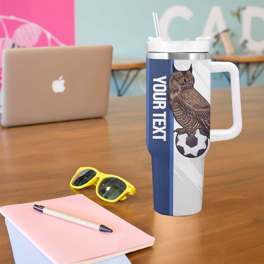 Custom Finland Football Tumbler With Handle Suomi Come On Huuhkajat