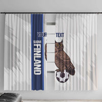 Custom Finland Football Window Curtain Suomi Come On Huuhkajat