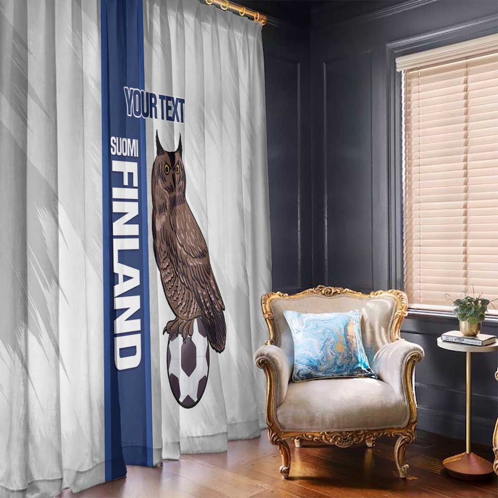 Custom Finland Football Window Curtain Suomi Come On Huuhkajat