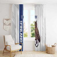 Custom Finland Football Window Curtain Suomi Come On Huuhkajat