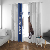 Custom Finland Football Window Curtain Suomi Come On Huuhkajat