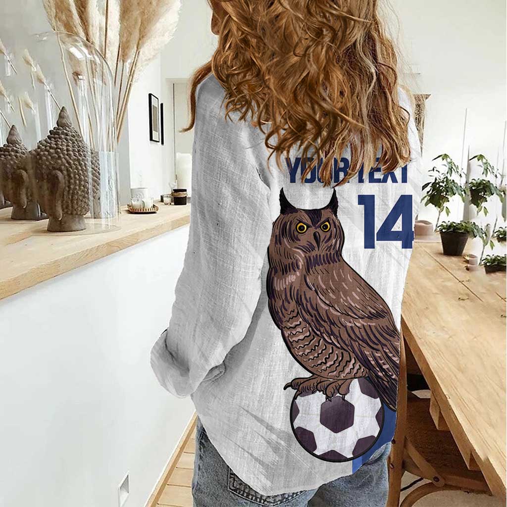 Custom Finland Football Women Casual Shirt Suomi Come On Huuhkajat