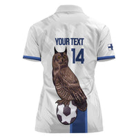 Custom Finland Football Women Polo Shirt Suomi Come On Huuhkajat