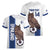 Custom Finland Football Women V-Neck T-Shirt Suomi Come On Huuhkajat