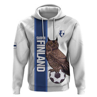 Custom Finland Football Zip Hoodie Suomi Come On Huuhkajat