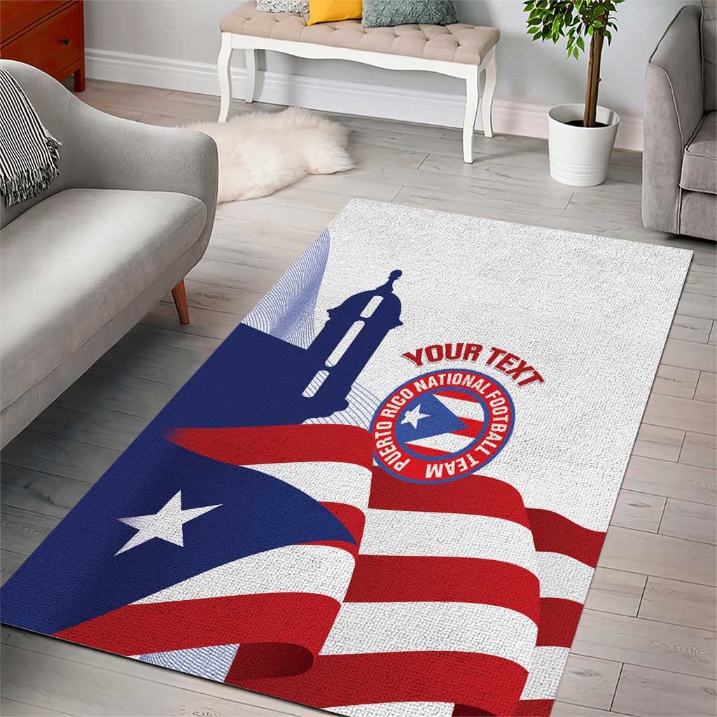 Custom Puerto Rico Football Area Rug Vamos Los Boricuas