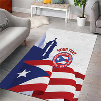 Custom Puerto Rico Football Area Rug Vamos Los Boricuas