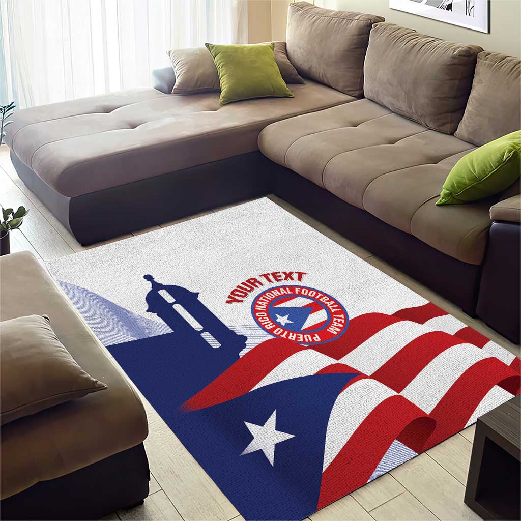 Custom Puerto Rico Football Area Rug Vamos Los Boricuas
