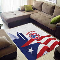Custom Puerto Rico Football Area Rug Vamos Los Boricuas