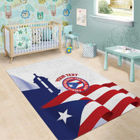 Custom Puerto Rico Football Area Rug Vamos Los Boricuas