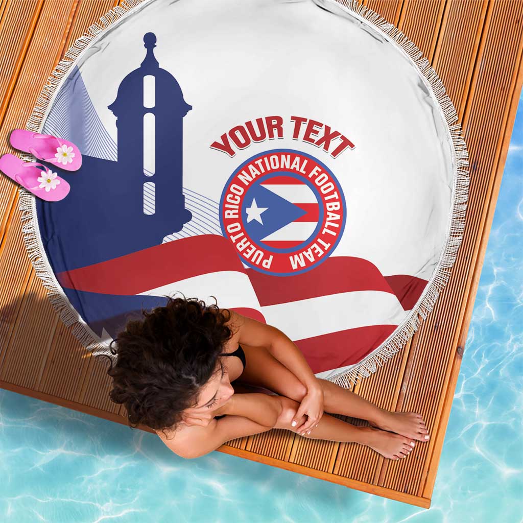 Custom Puerto Rico Football Beach Blanket Vamos Los Boricuas