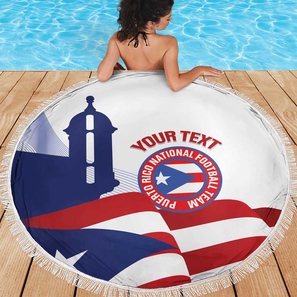 Custom Puerto Rico Football Beach Blanket Vamos Los Boricuas