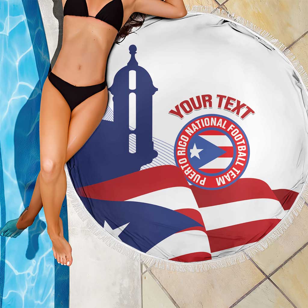 Custom Puerto Rico Football Beach Blanket Vamos Los Boricuas