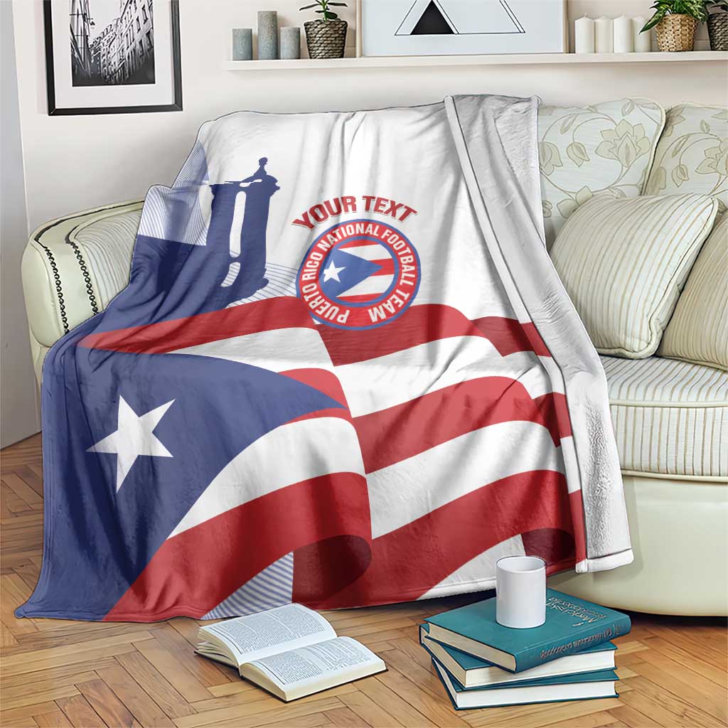 Custom Puerto Rico Football Blanket Vamos Los Boricuas