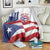 Custom Puerto Rico Football Blanket Vamos Los Boricuas