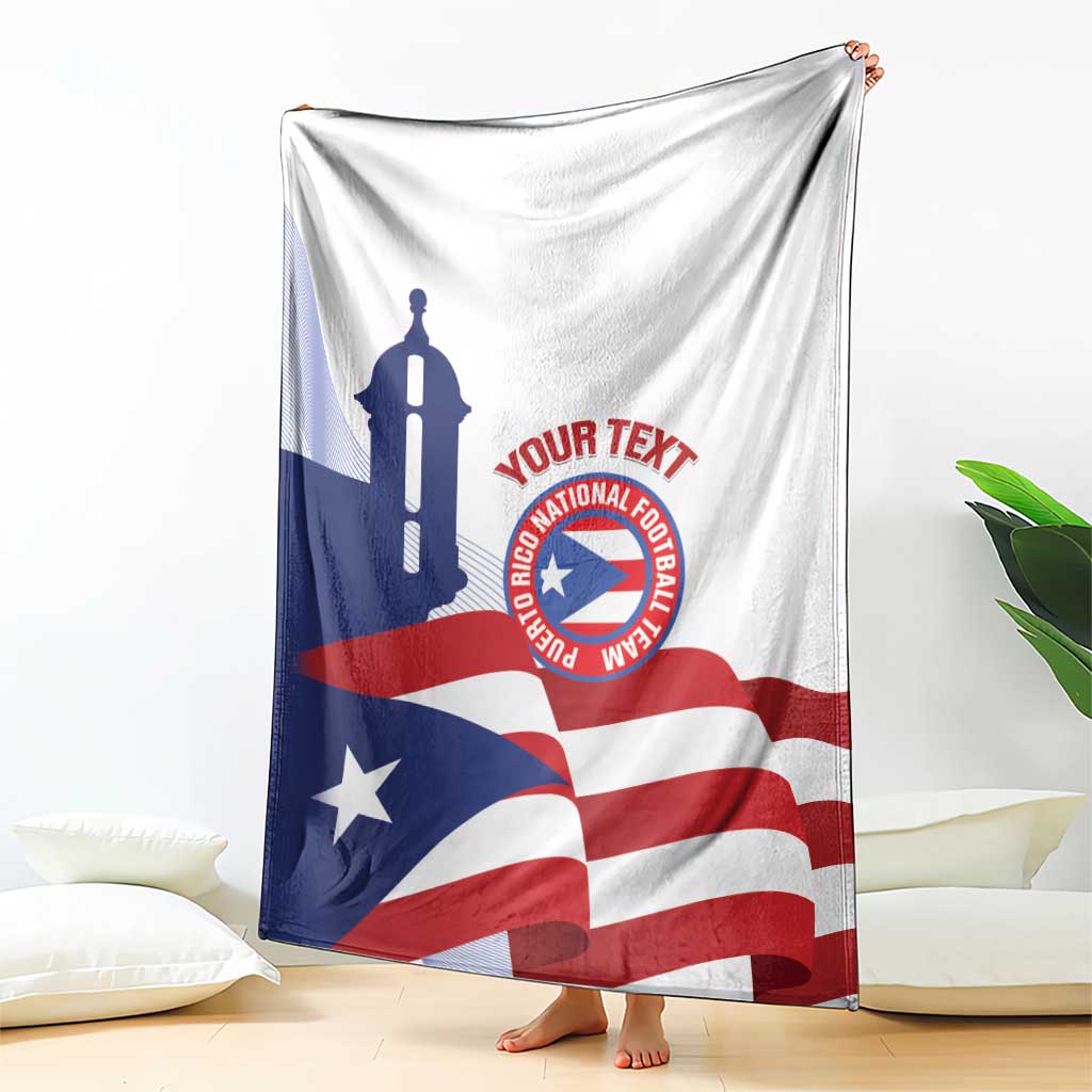 Custom Puerto Rico Football Blanket Vamos Los Boricuas