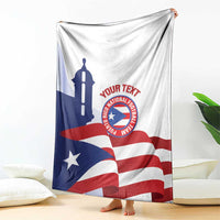 Custom Puerto Rico Football Blanket Vamos Los Boricuas