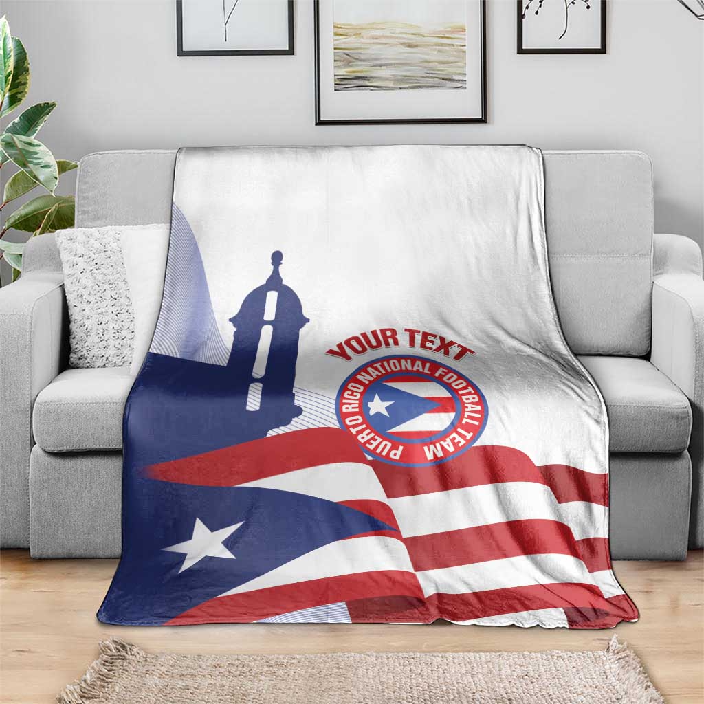 Custom Puerto Rico Football Blanket Vamos Los Boricuas
