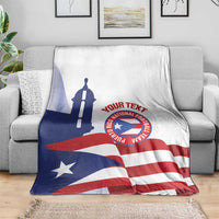 Custom Puerto Rico Football Blanket Vamos Los Boricuas