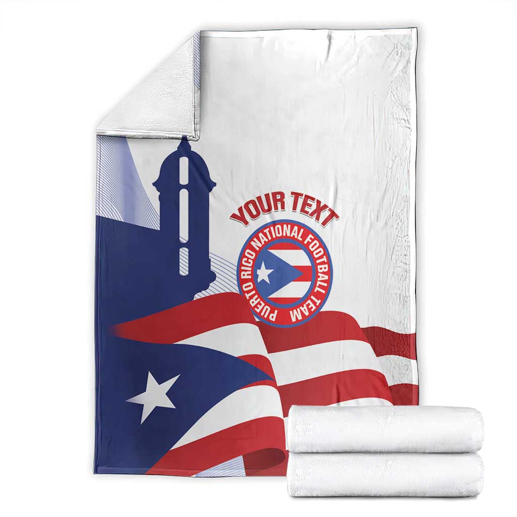 Custom Puerto Rico Football Blanket Vamos Los Boricuas