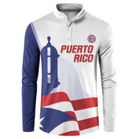 Custom Puerto Rico Football Button Sweatshirt Vamos Los Boricuas