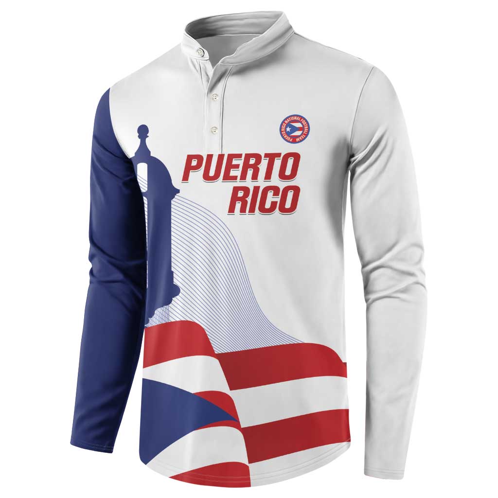 Custom Puerto Rico Football Button Sweatshirt Vamos Los Boricuas