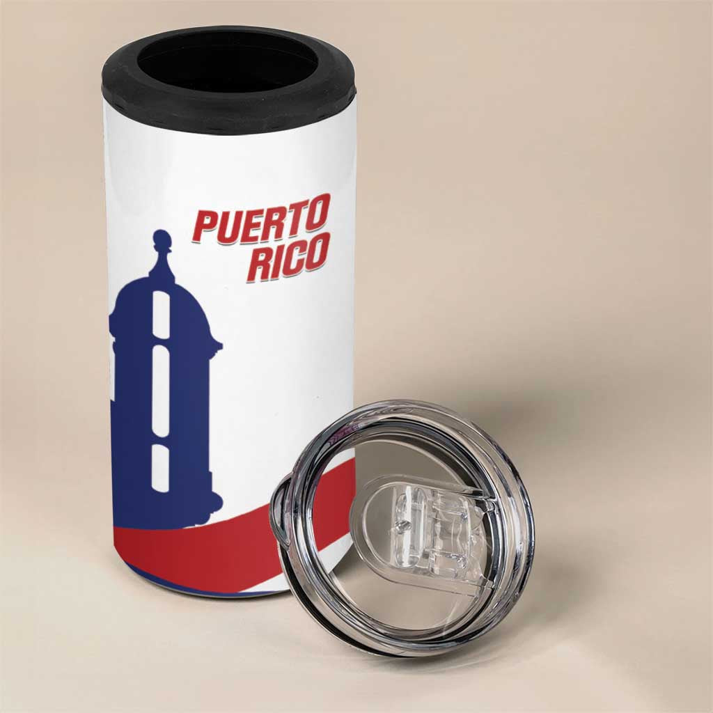 Custom Puerto Rico Football 4 in 1 Can Cooler Tumbler Vamos Los Boricuas