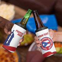Custom Puerto Rico Football 4 in 1 Can Cooler Tumbler Vamos Los Boricuas