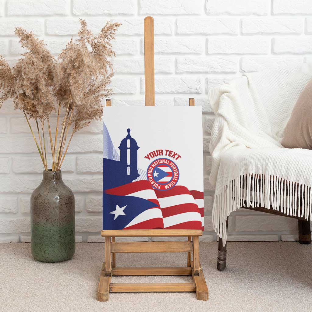 Custom Puerto Rico Football Canvas Wall Art Vamos Los Boricuas